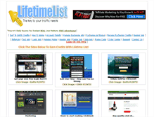 Tablet Screenshot of lifetimelist.com